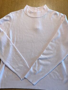 Classic Mock Neck Sweater in Light Pink